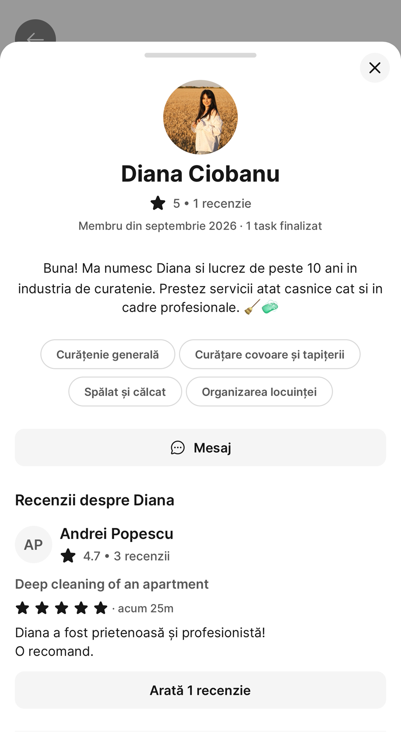 A tasker profile in the TaskIt app